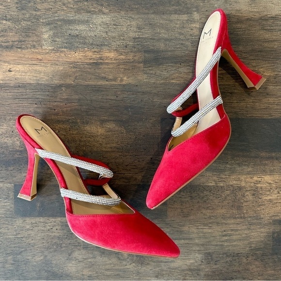 Marc Fisher Red Strappy Heels - Picture 3 of 7